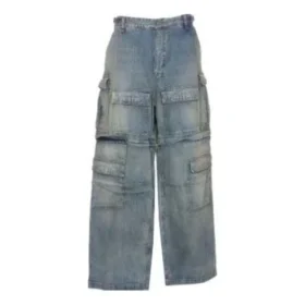 24SS 2-Wege-Denim-Cargo-Hose mit Reißverschluss „Blue“ 773759TPW534868
