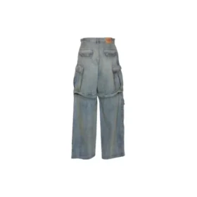 24SS 2-Wege-Denim-Cargo-Hose mit Reißverschluss „Blue“ 773759TPW534868