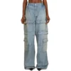 24SS 2-Wege-Denim-Cargo-Hose mit Reißverschluss „Blue“ 773759TPW534868
