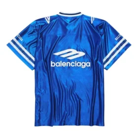 3B Football V-Ausschnitt Glänzendes Jersey Oversize „Royal Blue White“ 857113TTVQ74701