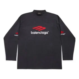 3B Sports Icon Langarm-T-Shirt Oversized „Schwarz Rot Weiß“ 720250TPVD71470