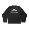3B Sports Icon Ski Langarm-T-Shirt, Large-Passform „Schwarz“ 779988TPVQ51000