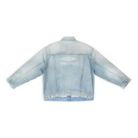 3B Sports Vintage-Denim-Jacke, Large-Passform „Hellblau“ 704299TJW798469