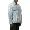 3B Sports Vintage-Denim-Jacke, Large-Passform „Hellblau“ 704299TJW798469