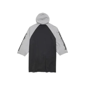 3B Stencil Raglan-T-Shirt mit Kapuze, Oversize „Black“ 790403TQVT51083