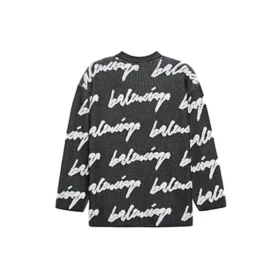 3D Scribble Rundhals-Baumwollpullover „Black“ 625985T31801070 3D Scribble Rundhals-Baumwollpullover „Black“ 625985T31801070