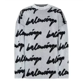 3D Scribble Rundhals-Baumwollpullover „White“ 625985T31809040 3D Scribble Rundhals-Baumwollpullover „White“ 625985T31809040