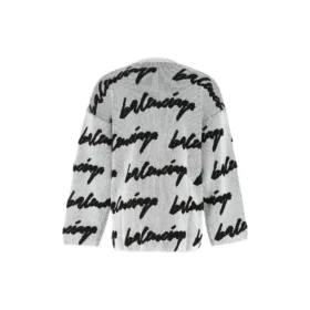 3D Scribble Rundhals-Baumwollpullover „White“ 625985T31809040 3D Scribble Rundhals-Baumwollpullover „White“ 625985T31809040
