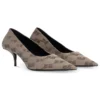 60 mm Square Knife BB Monogram Pumps „Tan“ 707353W2I103020