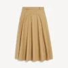 A-Linien-Baumwollrock für Damen in Camel