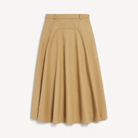 A-Linien-Baumwollrock für Damen in Camel