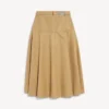 A-Linien-Baumwollrock für Damen in Camel