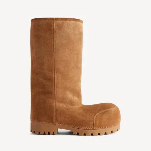 Alaska-Pelz-Hochtiefel für Damen in Braun Alaska-Pelz-Hochtiefel für Damen in Braun