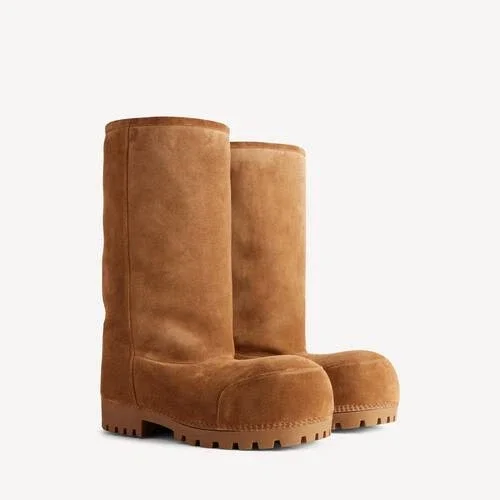 Alaska-Pelz-Hochtiefel für Damen in Braun Alaska-Pelz-Hochtiefel für Damen in Braun