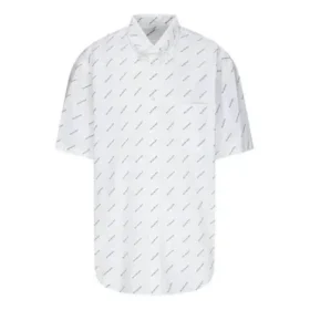 All-Over-Logo-Shirt „Weiß Schwarz“ 534332TBL969040