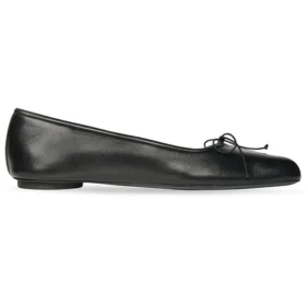 Anatomische Ballerinen-Schuhe „Schwarz, glänzend, weiches Lammfell“ 714260WBCW01000 Anatomische Ballerinen-Schuhe „Schwarz, glänzend, weiches Lammfell“ 714260WBCW01000