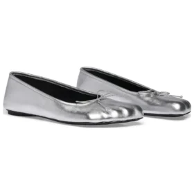 Anatomische Ballerinen-Schuhe „Silber glänzend, weiches Lammfell“ 714260WBFA18001 Anatomische Ballerinen-Schuhe „Silber glänzend, weiches Lammfell“ 714260WBFA18001