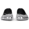Anatomische Ballerinen-Schuhe „Silber glänzend, weiches Lammfell“ 714260WBFA18001