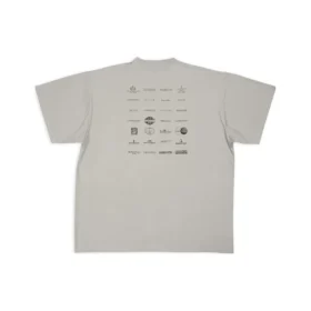 Archives Logos T-Shirt Oversized „Hellgrau“ 712398TNVQ71342