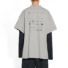 Archives Logos T-Shirt Oversized „Hellgrau“ 712398TNVQ71342