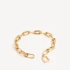 „B Link“-Halskette für Damen in glänzendem Gold