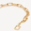 „B Link“-Halskette für Damen in glänzendem Gold