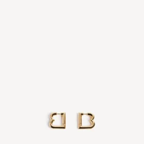 B-Ohrringe für Damen in glänzendem Gold B-Ohrringe für Damen in glänzendem Gold