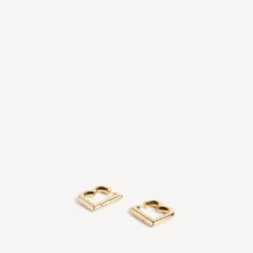 B-Ohrringe für Damen in glänzendem Gold B-Ohrringe für Damen in glänzendem Gold