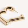 B-Ohrringe für Damen in glänzendem Gold