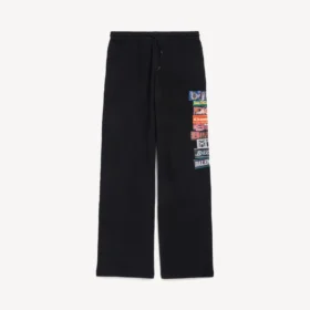 Baggy-Jogginghose „Bumper Stickers“ für Herren in Schwarz