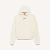 Balenciaga Damen-Hoodie mit mittlerer Passform und „Back“-Motiv in Creme Balenciaga Damen-Hoodie mit mittlerer Passform und „Back“-Motiv in Creme