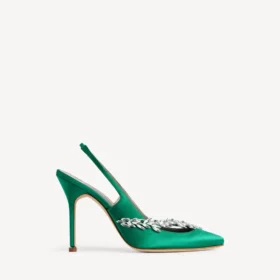 Balenciaga für Damen | Manolo Blahnik Slingback in Grasgrün