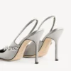 Balenciaga für Damen | Manolo Blahnik Slingback in Grau „Plume“ Balenciaga für Damen | Manolo Blahnik Slingback in Grau „Plume“