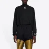 Balenciaga FW21 Alphabet Langarm-Sportshirt für Herren, Schwarz 661749444B81077