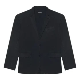 Balenciaga FW21 Retro-Strickjacke für Herren, groß, schwarz 662388TAV041000