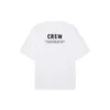 Balenciaga Herren-Crew-Shirt mit Alphabet-Print, kurzärmelig, weiß 620969TIV749040