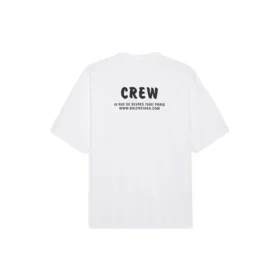 Balenciaga Herren-Crew-Shirt mit Alphabet-Print, kurzärmelig, weiß 620969TIV749040