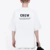 Balenciaga Herren-Crew-Shirt mit Alphabet-Print, kurzärmelig, weiß 620969TIV749040