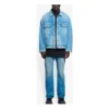 Balenciaga Herren-Denim-Jacke SS21 mit klassischem Logo, hellblau 657608TDW154307