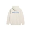 Balenciaga Herren-Fleece-Shirt mit langen Ärmeln, cremeweiß 600583TJVA89055