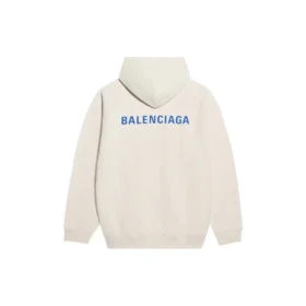 Balenciaga Herren-Fleece-Shirt mit langen Ärmeln, cremeweiß 600583TJVA89055