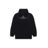 Balenciaga Herren FW21 Boxy Loose Kapuzen-Langarmshirt, Schwarz, 651799TJV910107
