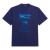 Balenciaga Herren FW21, chemische Reinigung, Alphabet-Print, Retro-Strick, kurzärmelig, marineblau 651795TKVF83866