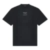 Balenciaga Herren FW21 Couture Alphabet Rundhals-T-Shirt mit kurzen Ärmeln, schwarz 651795TJV901070