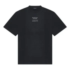 Balenciaga Herren FW21 Couture Alphabet Rundhals-T-Shirt mit kurzen Ärmeln, schwarz 651795TJV901070 Balenciaga Herren FW21 Couture Alphabet Rundhals-T-Shirt mit kurzen Ärmeln, schwarz 651795TJV901070
