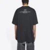 Balenciaga Herren FW21 Couture Alphabet Rundhals-T-Shirt mit kurzen Ärmeln, schwarz 651795TJV901070