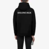 Balenciaga Herren FW21 Langarmshirt mit Logo-Aufdruck, Schwarz 600583TIV841070