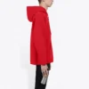 Balenciaga Herren FW21, locker sitzendes Langarm-Kapuzenshirt mit Logo, rot, 600583TIV846540