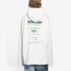 Balenciaga Herren FW21 Logo-Alphabet-Print, locker geschnitten, weiß 662424TKVF89085