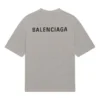 Balenciaga Herren FW21 Retro-T-Shirt mit Logo-Aufdruck, kurzärmelig, grau 612966TIVG51167